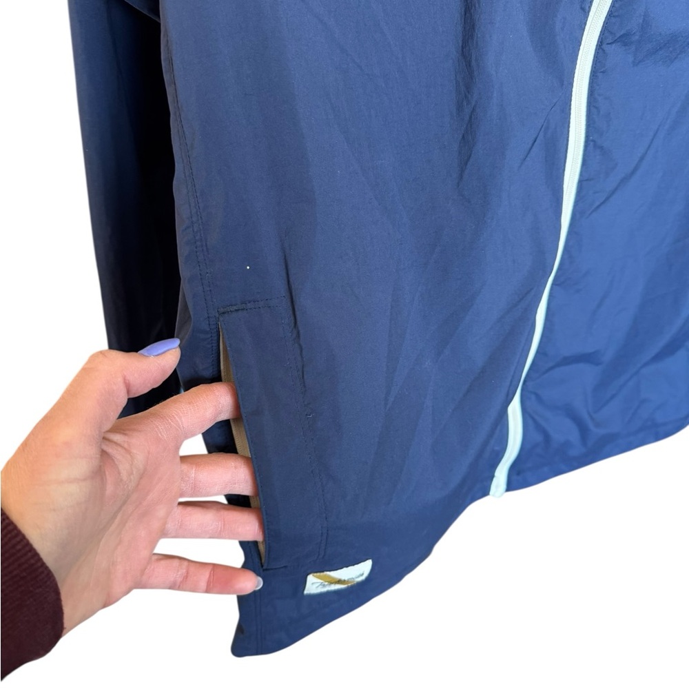 Tracksmith Blue Lightweight Running Jacket Hooded… - image 2